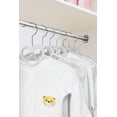 thumbnail image 3 of GOSCHE Kids Velvet Hangers with 20 Finger Clips - Grey Non-Slip Baby Clothing Hanger for Closet, Pants, Skirts, Coat, 50 Pack, 3 of 8