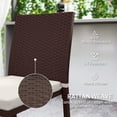 thumbnail image 4 of Outsunny Patio Dining Chairs Set of 4, All Weather Wicker Chairs, Beige, 4 of 10