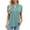 Green, variant on Summer Fashion Plus Size Tops for Womens 2025 Spring And Short-Sleeved Casual V-Neck Ruffled Stretch T-Shirt Top