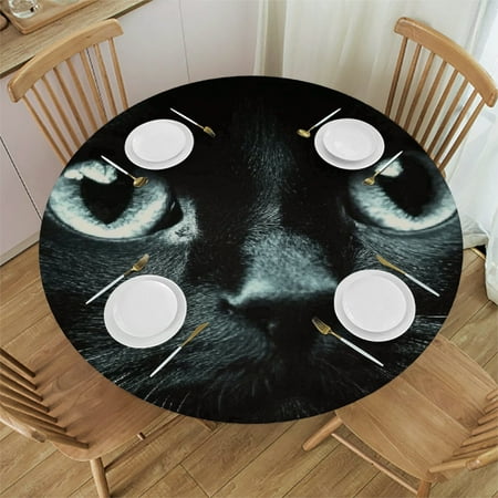 

Patifu Glowing Eyes Round Tablecloth Stain-Resistant Washable Indoor Outdoor Restaurants Weddings Parties Pack of 1 Ideal for Home Kitchen Decoration Outdoor Picnic Camping and Dining Party 42 -46
