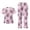 Strawberry Panda, variant on Yspwyqan Strawberry Panda Scrubs for Women Set, 2 Piece V-Neck Short Sleeve Scrub Top & Jogger Pants, Stretchy Breathable Uniforms with 6 Pockets for Vet Work, Size S