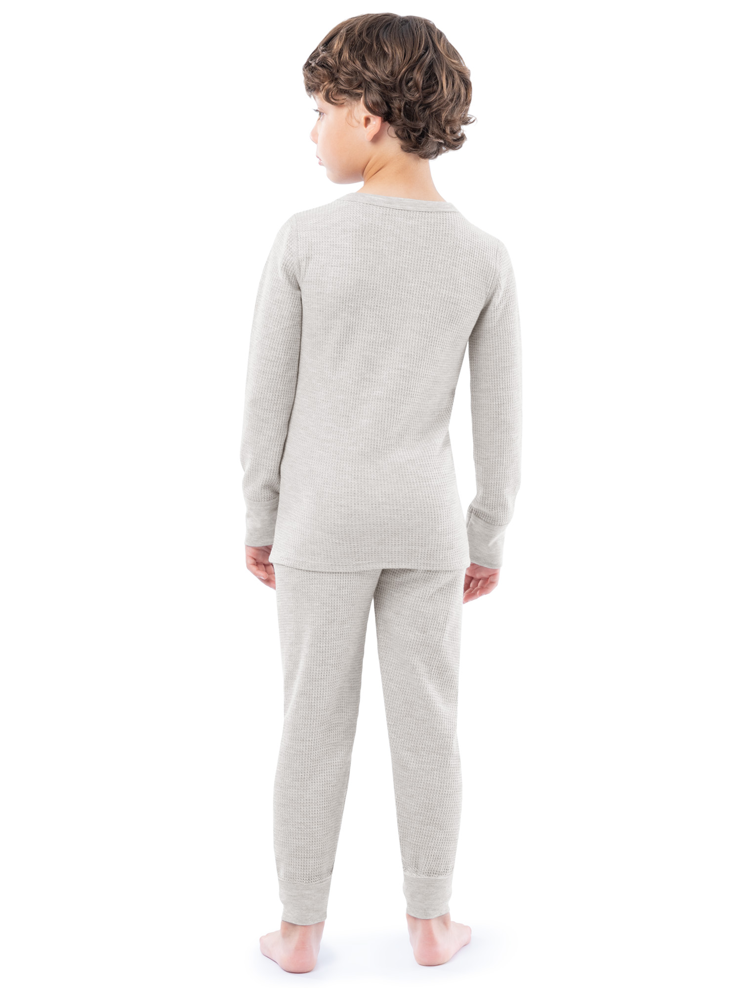 Athletic Works Boy's & Girl's Waffle Thermal Underwear Crew Top & Bottom Set, Sizes XS-XXL