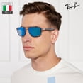 thumbnail image 7 of Ray-Ban RB3737 CHROMANCE POLARIZED Rectangle Shaped Sunglasses for Men & Women - Includes Official Rayban Eyewear Kit - Ideal Formal & Casual Wear Sunglasses - Green & Blue Lens, 7 of 7