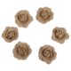 thumbnail image 3 of KAKOWELY 6 rosas de arpillera para decoración navideña y de boda (marrón), 3 of 4