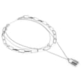 thumbnail image 2 of Collar en capas simple para mujer, collar con colgante en forma de corazón, accesorio de joyería (blanco K), 2 of 14
