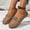 Brown, variant on Crunowin Women's Mary Jane Shoes, Metal Buckle Retro Style Soft Sole Fashionable Casual Loafers Brown