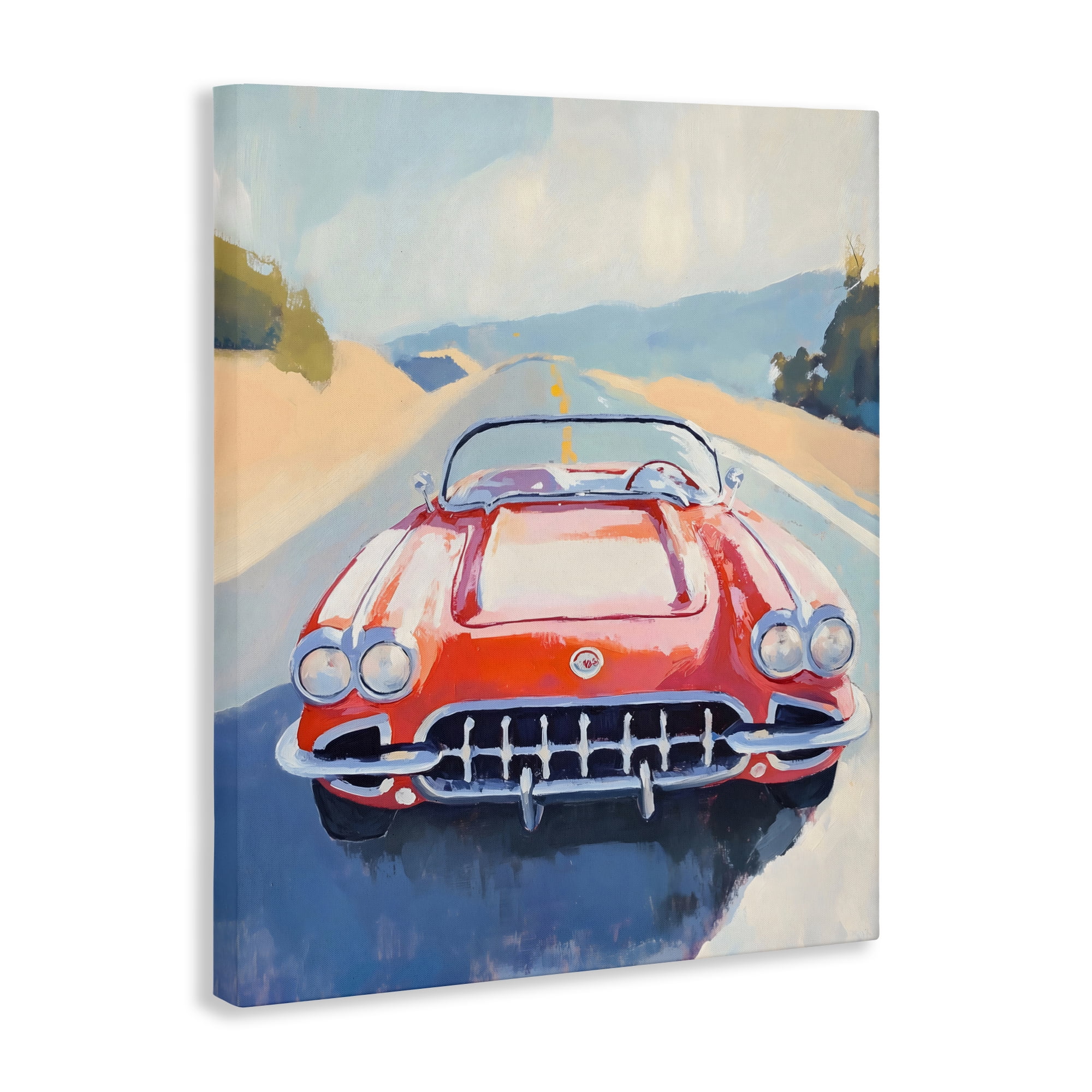 Stupell Industries Red Sports Car on Journey Canvas Wall Art, design by The Prints Vibe
