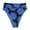 Blue - 410, variant on American Eagle Womens Flowers High Cut Cheeky Bikini Swim Bottom, Blue, Small