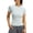 Sky Blue, variant on Crew Neck Yoga Tops for Women Short Sleeve Slimming Athletic T-Shirt High Stretch Running Pilates Jogging Workout Activewear Tops Summer Lightwieght Outfits Sky Blue M