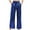 Blue, variant on RYRJJ Women's Shiny Pants Casual Straight Wide Leg High Waist Loose Casual Pants Jogging Dance Stage Nightclub Dressy Pants(Gold,S)