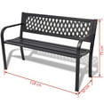 thumbnail image 3 of vidaXL Garden Bench 118 cm Steel Black, 3 of 3
