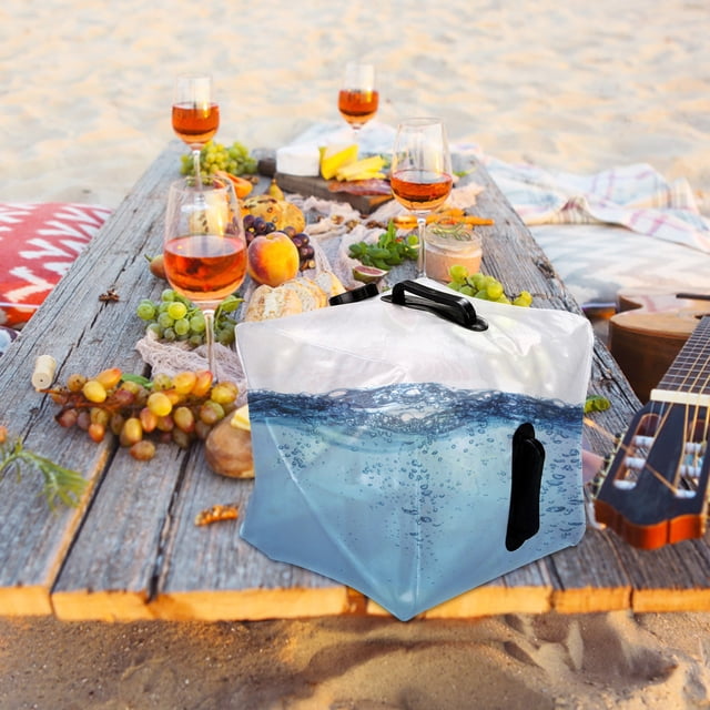 Foldable Car Water Carrier, Lightweight PE Water Bag for Outdoor Use, Portable 20L Water Container, Easy to Store & Carry, Durable & Safe for Hydration, Ideal for Camping
