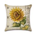 thumbnail image 1 of Vintage SunFlor Series Funda de almohada pintada a mano Funda de cojín de lino Sofá de oficina Decoración del hogar Advancent JJ16365-04, 1 of 5