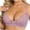 Purple, variant on cocolona Womens Front Button Bras Push Up Lace Balconette Wireless Soft Adjustable Strap Daily Bras