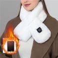 thumbnail image 5 of Heated Scarf with 7000mAh Rechargeable Battery Heated Scarves Women Men Plush Neck Heating Pad Warmer Shawl Heating Scarf, 5 of 7