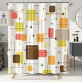thumbnail image 3 of Pop Art Geometric Shower Curtain Set Abstract Blocks Print Waterproof Bathroom Decor Modern Colorful Home, Polyester with Hooks 60"W x 72"L (Pack of 1), 3 of 6