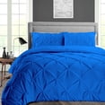 thumbnail image 1 of SGI Bedding 100% Egyptian Cotton 3PC Pinch Duvet Cover Calking Egyptian Blue, 1 of 7