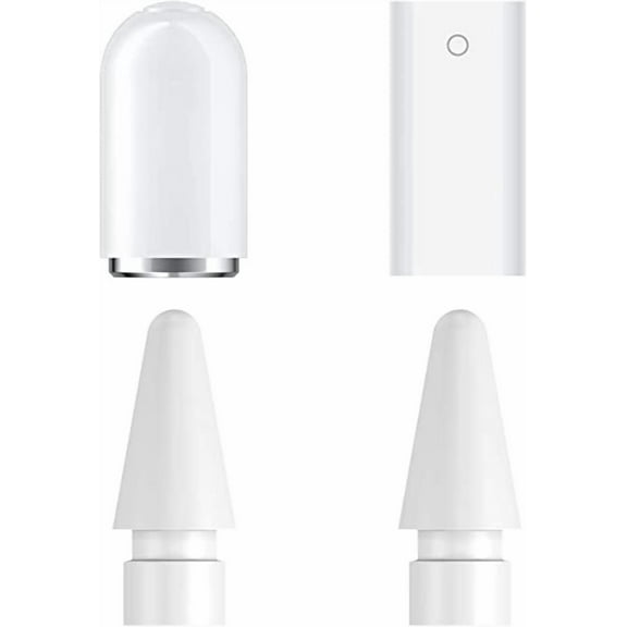 Magnetic Replacement Cap and Charger Adapter Accessories Set Compatible with Apple Pencil 1st Generation