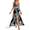 Black, variant on Women Tropical Print Maxi Dress Spaghetti Strap Summer Split Beach Dress