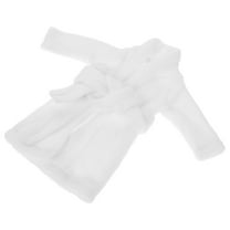 TINKSKY Dressing Robe Doll Bathrobe White Cloth Festive Accessory Holiday Themed Displays 1 Set