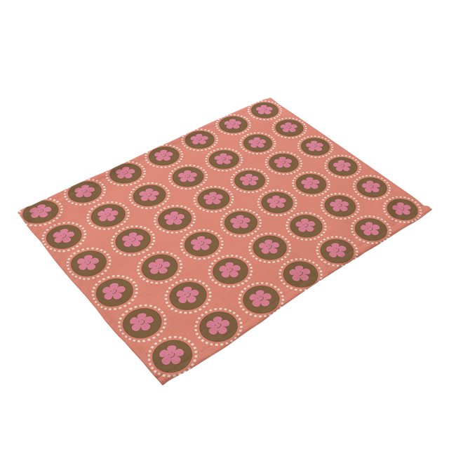 Mantel individual de lino y algodón con impresión de almohadilla resistente al calor para decoración de tapete de mesa de comedor (MC0002-1)