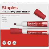 Staples Remarx Dry Erase Marker Chisel Tip Red 12/Pack (ST62938)