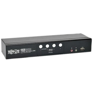 Tripp Lite 4-Port DVI Dual-Link / USB KVM Switch w/ Audio and Cables