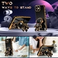 thumbnail image 3 of for iPhone 11 Case Astronaut Cute Girls Women Girly Unique Black Phone Cases with Hidden Stand Kickstand 6D Design with Camera Lens Protector Cover for iPhone 11 6.1'', 3 of 11