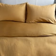 thumbnail image 3 of French Linen and Cotton Duvet Cover & Sham Set - Full/Queen - Honey | BOKSER HOME, 3 of 5