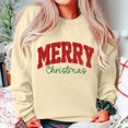 thumbnail image 6 of SRZYMJ Merry Christmas Sweatshirt Women Side Bow Appliqué Crewneck Pullover Top Hem Slit Funny Long Sleeve Xmas Shirts 2026, 6 of 6