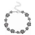 thumbnail image 7 of RSAMD Retro Vintage Rose Bracelet Link Chain For Women Alloy Flower Bracelet JewelJO-Silver-, 7 of 7