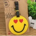 thumbnail image 5 of Travel Luggage Tags, Emoji Suitcase Travel ID Label Tags Holders, PVC Identifier Label Holders for Backpack(4 Pack Yellow), 5 of 5
