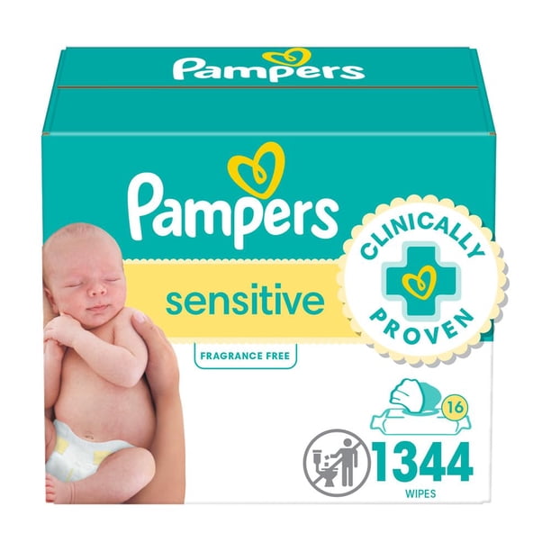 Toallitas para bebés Pampers Sensitive a base de agua 1344