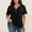 c01Black, variant on (XL-5XL) Plus Size Tops for Women Summer V Neck Short Sleeve Tee Shirts Henley Button Casual Loose Fit Blouse Purple XXXXXL