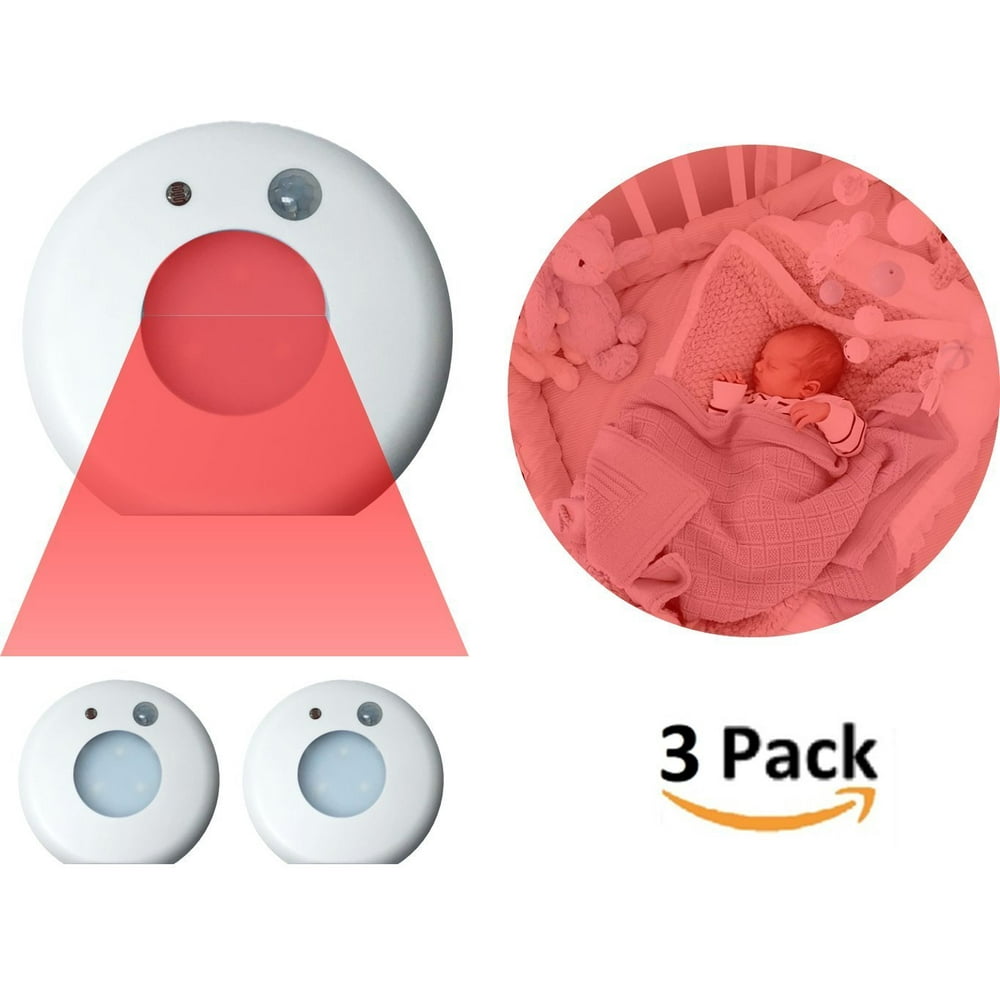 Nursery Night Light MotionActivated Red LED Infant Night Light