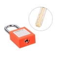 thumbnail image 3 of Candados de bloqueo y etiquetado con grillete de 1-1/2 pulgadas, llave igual, candado de seguridad de plástico naranja, 3 of 4
