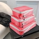thumbnail image 4 of Bolsas De Almacenamiento De Viaje 3 uds bolsa para guardar ropa comprimible plegable para vacaciones familiares esquí (rojo), 4 of 6
