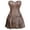 Brown, variant on Corset Leather With Skirt Cosplay Steampunk Plus Brown XL