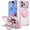 Pink, variant on REQO Phone Case for iPhone 17 Pro Max Compatible with MagSafe Clear Magnetic Cover with Metal Ring Stand, Slim Rugged Mil-Grade Shockproof Heavy Duty Cover for Women Men