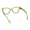 thumbnail image 2 of Womens Classy Oversized Thick Plastic Cat Eye Reading Glasses Green +2.50, 2 of 4