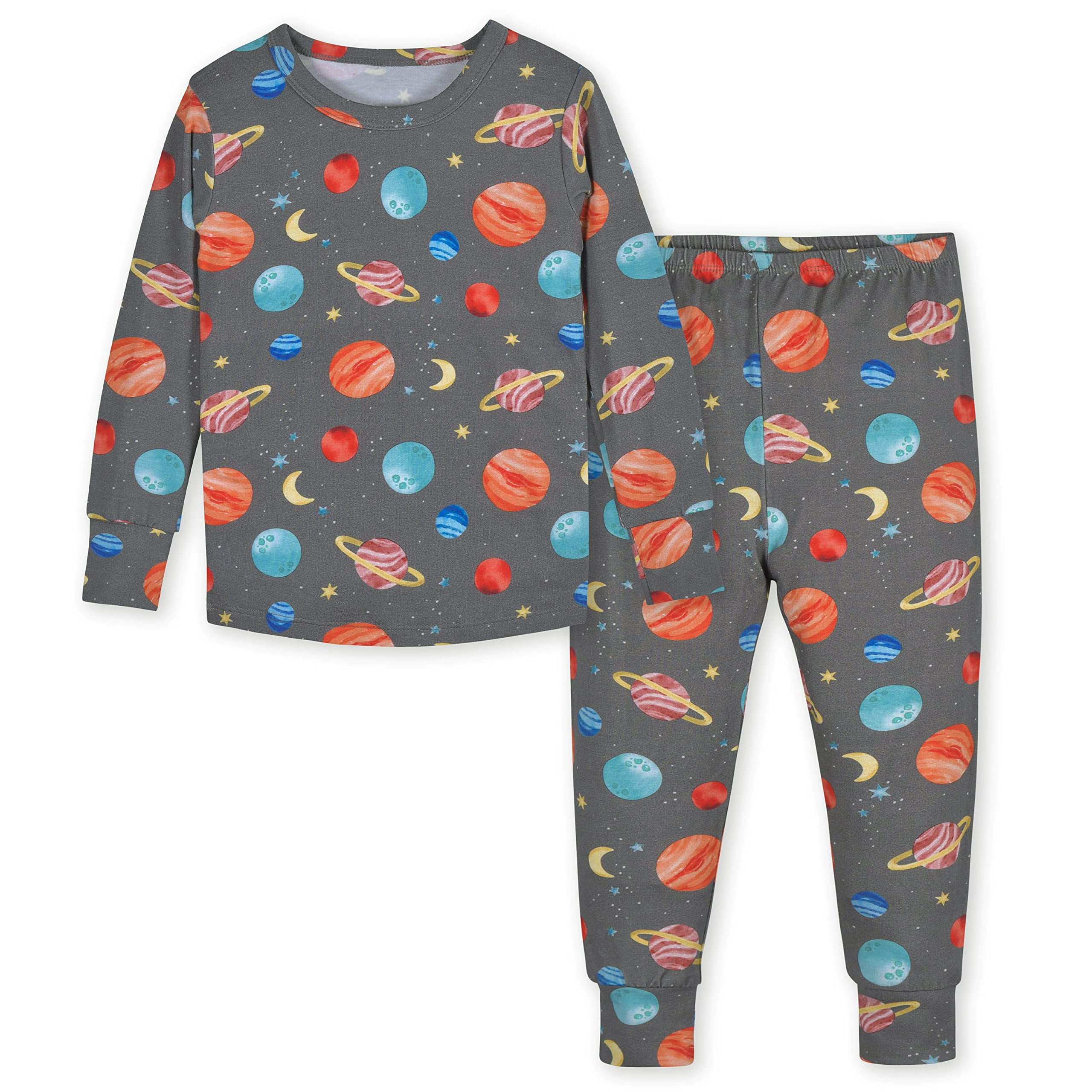 Gerber Unisex Baby Toddler Buttery Soft 2-Piece Snug Fit Pajamas with Viscose Made from Eucalyptus, Sizes 12M-5T
