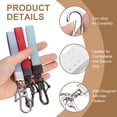 thumbnail image 3 of Llave de Cuero de 6 Pulgadas, Clip de Llave de Metal y Cuero con Anillo de Muñeca, Accesorios de Llave con D Ring Antipérdida para Casa y Coche, Blanco, 3 of 7
