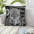 thumbnail image 6 of ZICANCN Sunflower Dinosaur Pattern Throw Pillow Covers, Bed Couch Sofa Knit Decorative Pillow Covers for Living Room Farmhouse, 12"x12", 6 of 8