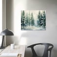 thumbnail image 3 of JEUXUS  Canvas Print Wall Art Woodland Nursery Decor Pastel Green Pine Tree Forest Landscape Nature Wilderness Fine Art Decorative Rustic for Living Room, Bedroom, Office, 3 of 4