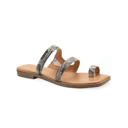 

Sun + Stone Womens Sandyl Snake Print Casual Flats