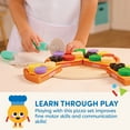 thumbnail image 4 of Battat Pizza by The Slice Plastic Set 7 Multicolor Toppings and Wooden Board, Toddler and Preschool Toys, 4 of 11