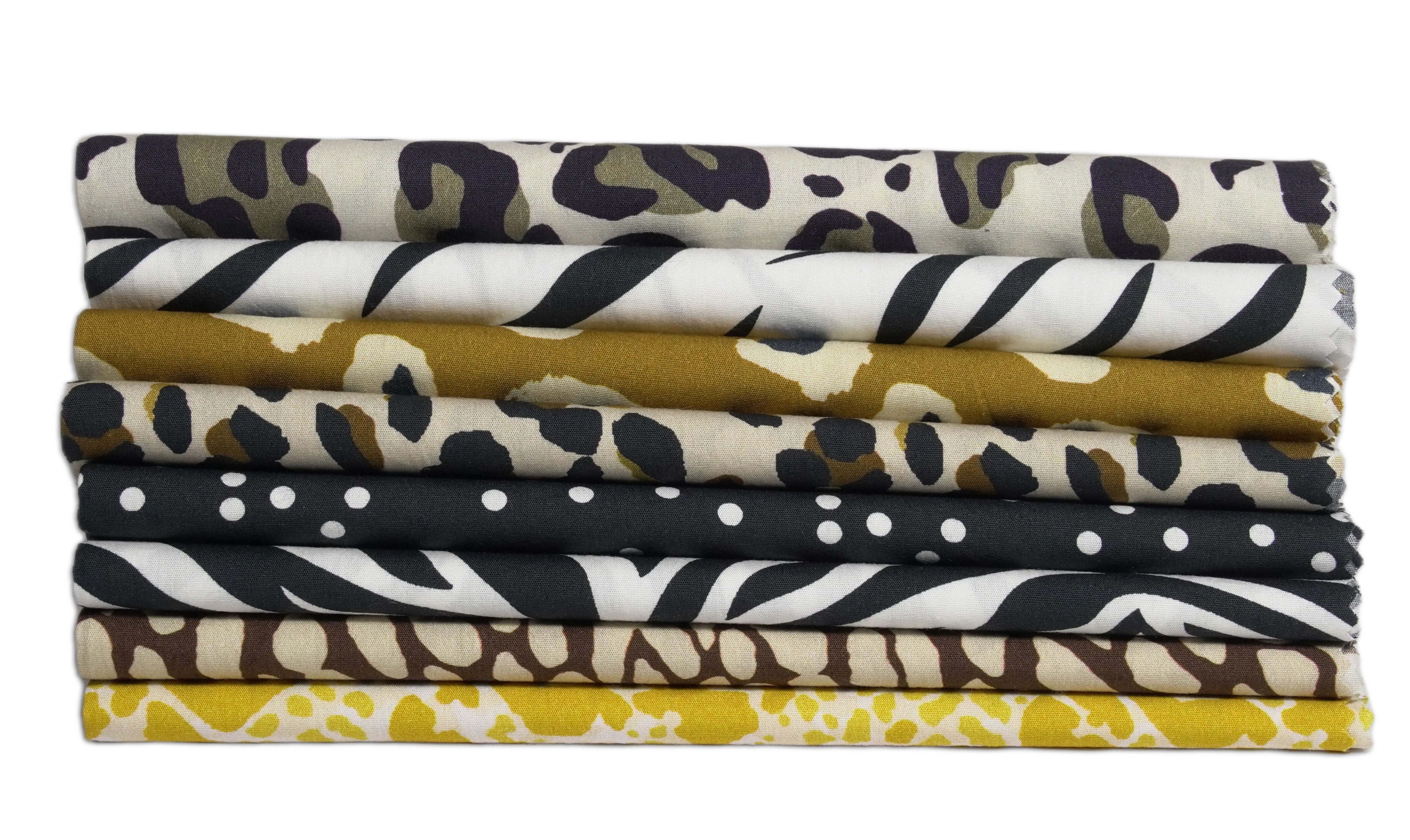 Soimoi 8 Pc Fat Quarter Bundle- Animal Skin Print 18"x 22" DIY Patchwork- 100% Cotton Pre-Cut Quilting Fabric Multicolor