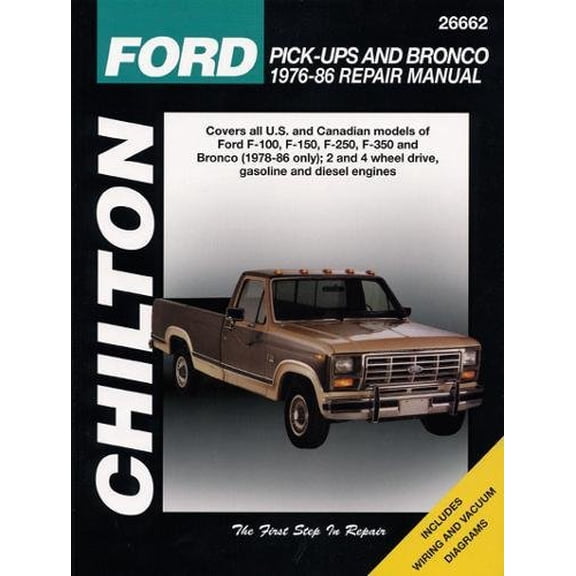 Pre-Owned Ford Pick Ups & Bronco (76 - 86) (Chilton) (Chilton's Total Car Care Repair Manuals) Paperback