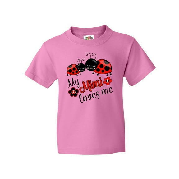 Inktastic My Mimi Loves Me with Cute Ladybugs Youth T-Shirt