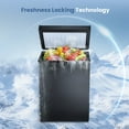 thumbnail image 7 of KNDKO 2.8cu.ft Chest Freezer, Freestanding Top Open Door Compact Freezer with Removable Basket, Adjustable 7 Thermostat and Bottom Defrost Water Drain for Apartment/Home, Black, 7 of 7